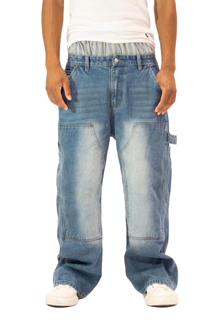 Washed Blue Boxerdenims