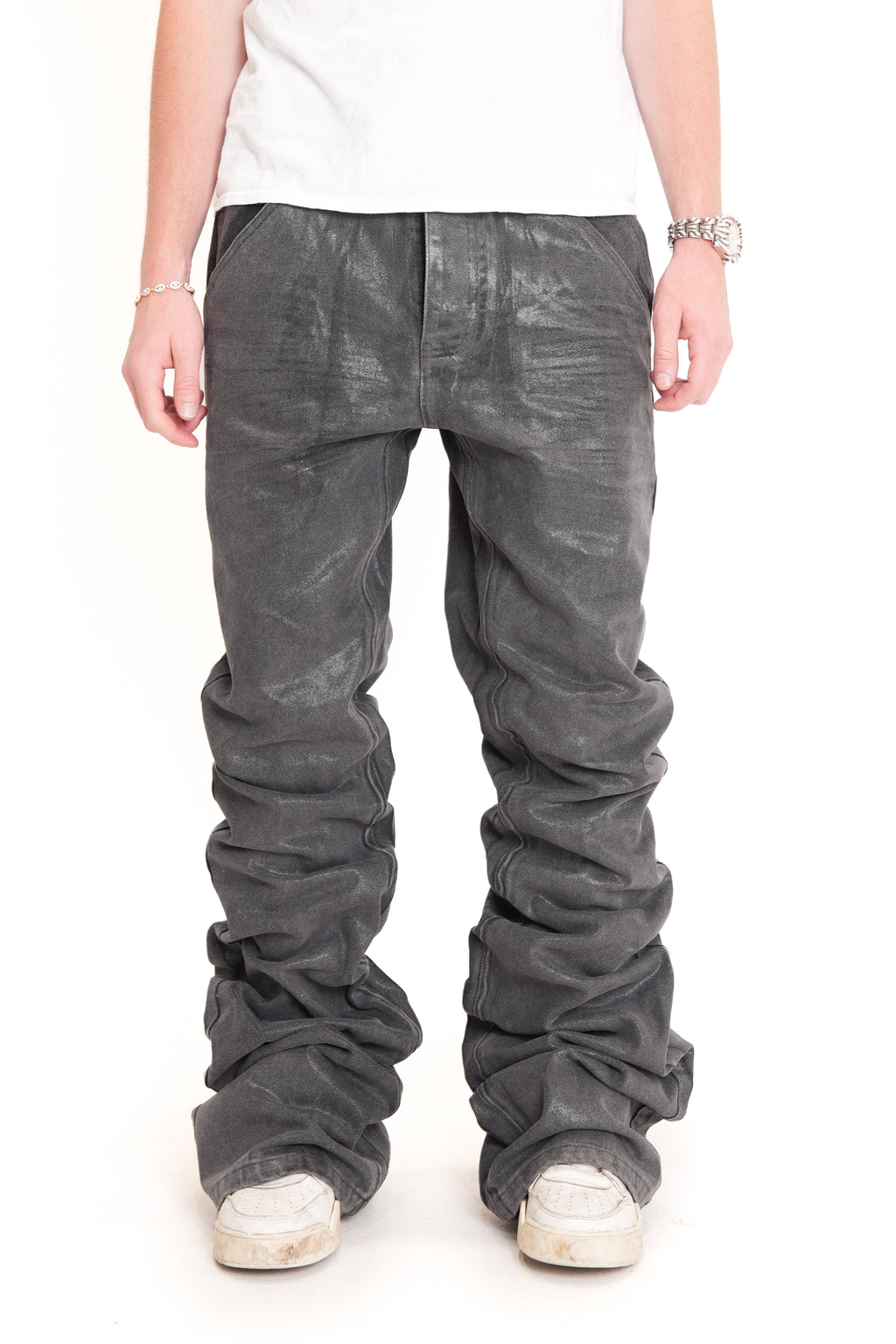 Black Waxed Stacking Denims