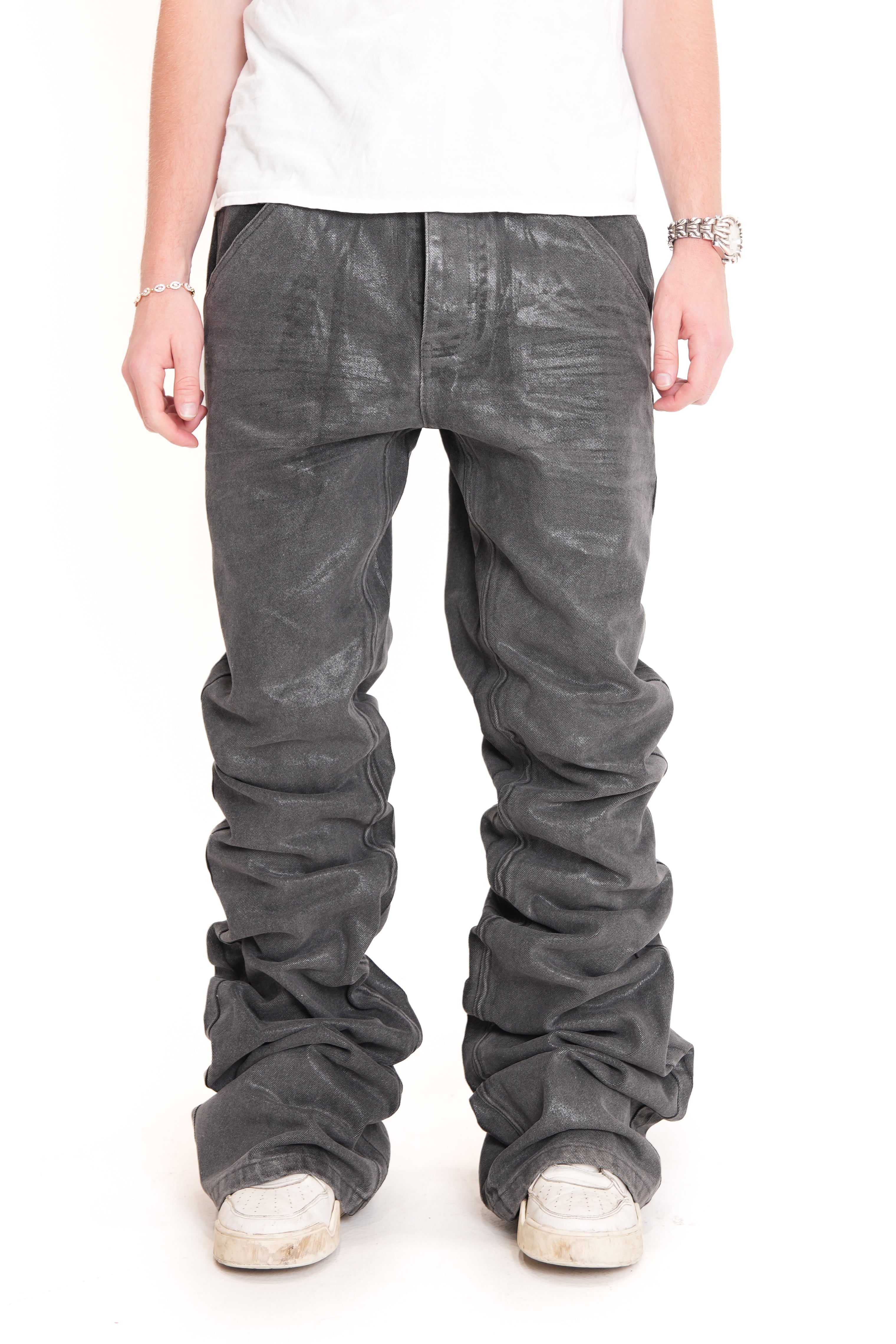 Black Waxed Stacking Denims