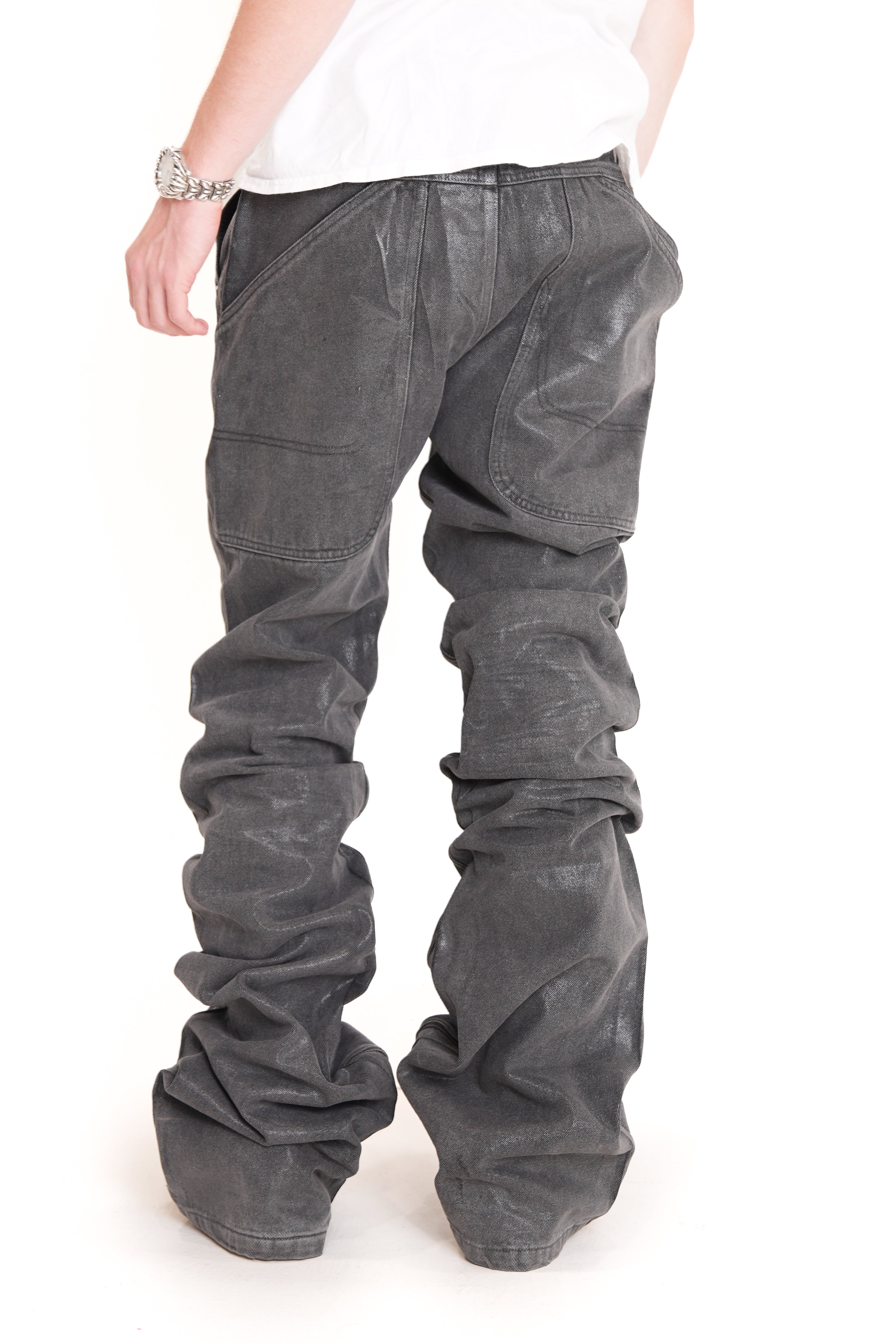 Black Waxed Stacking Denims