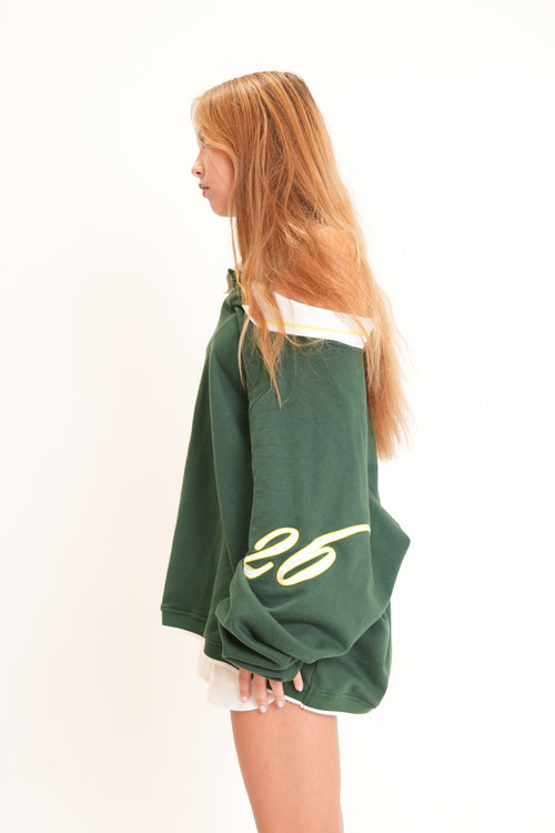 Drop Shoulder Rugby Raglan Polo