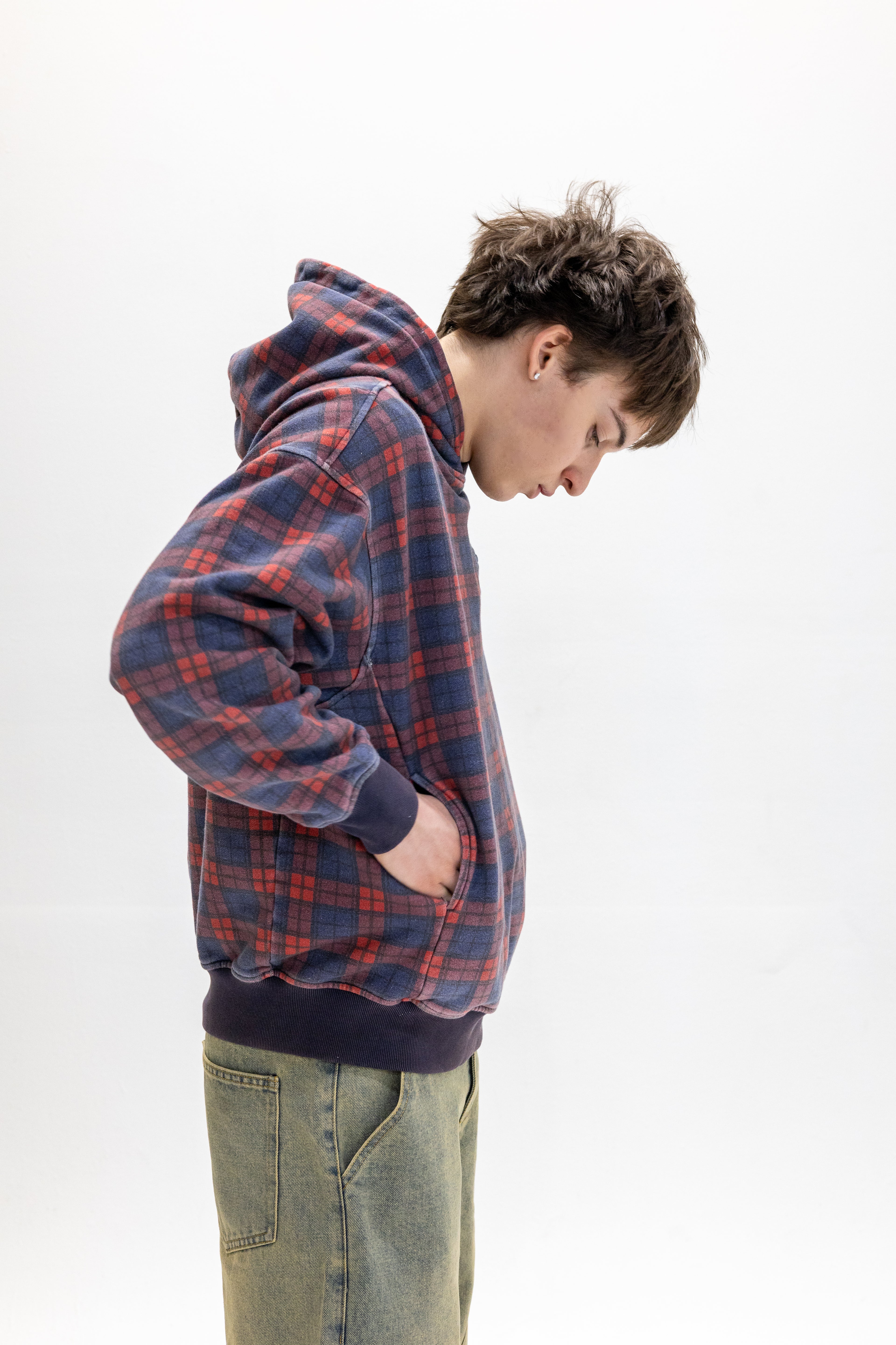 Tartan Hidden Pocket Hoodie V1