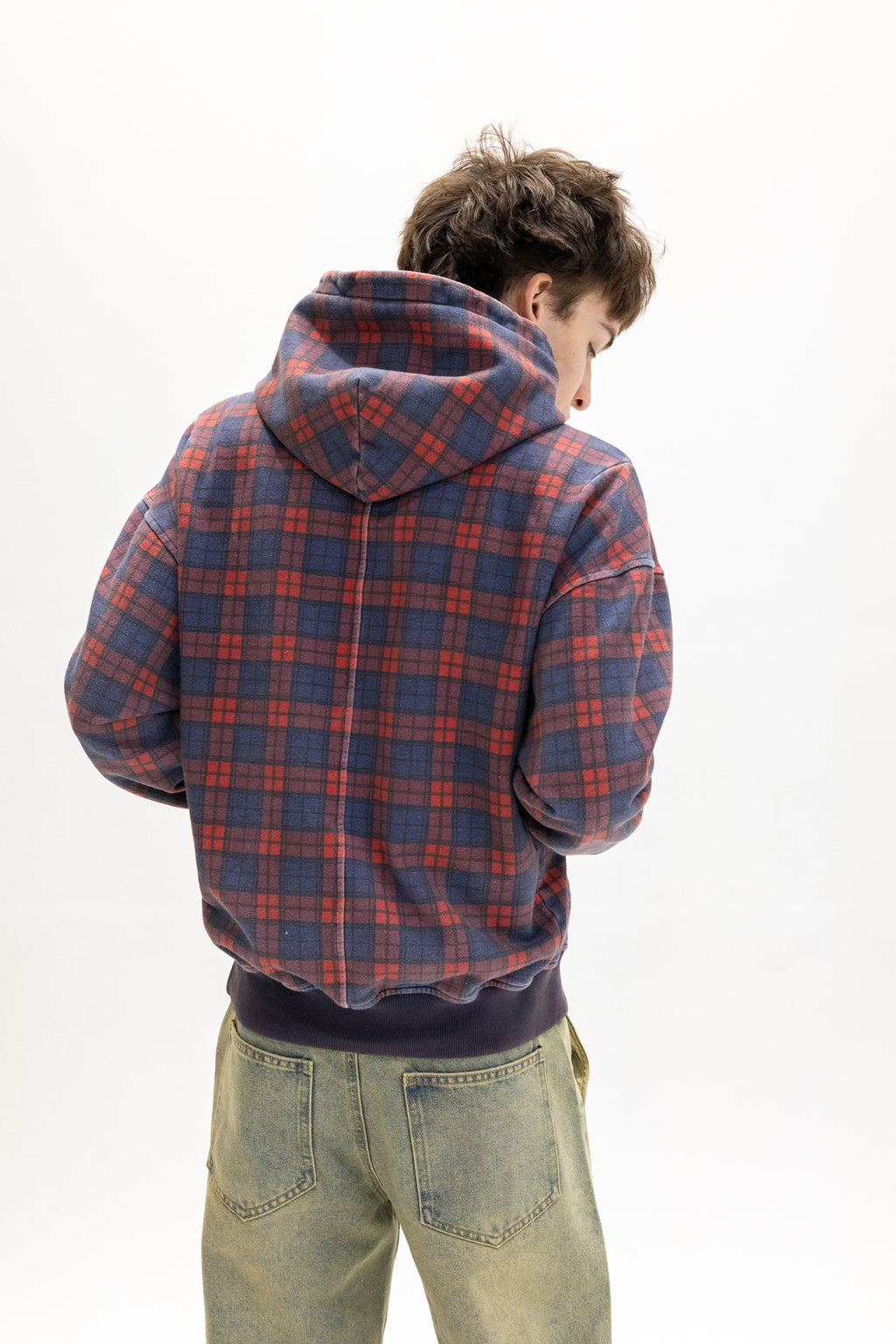 Tartan Hidden Pocket Hoodie V1