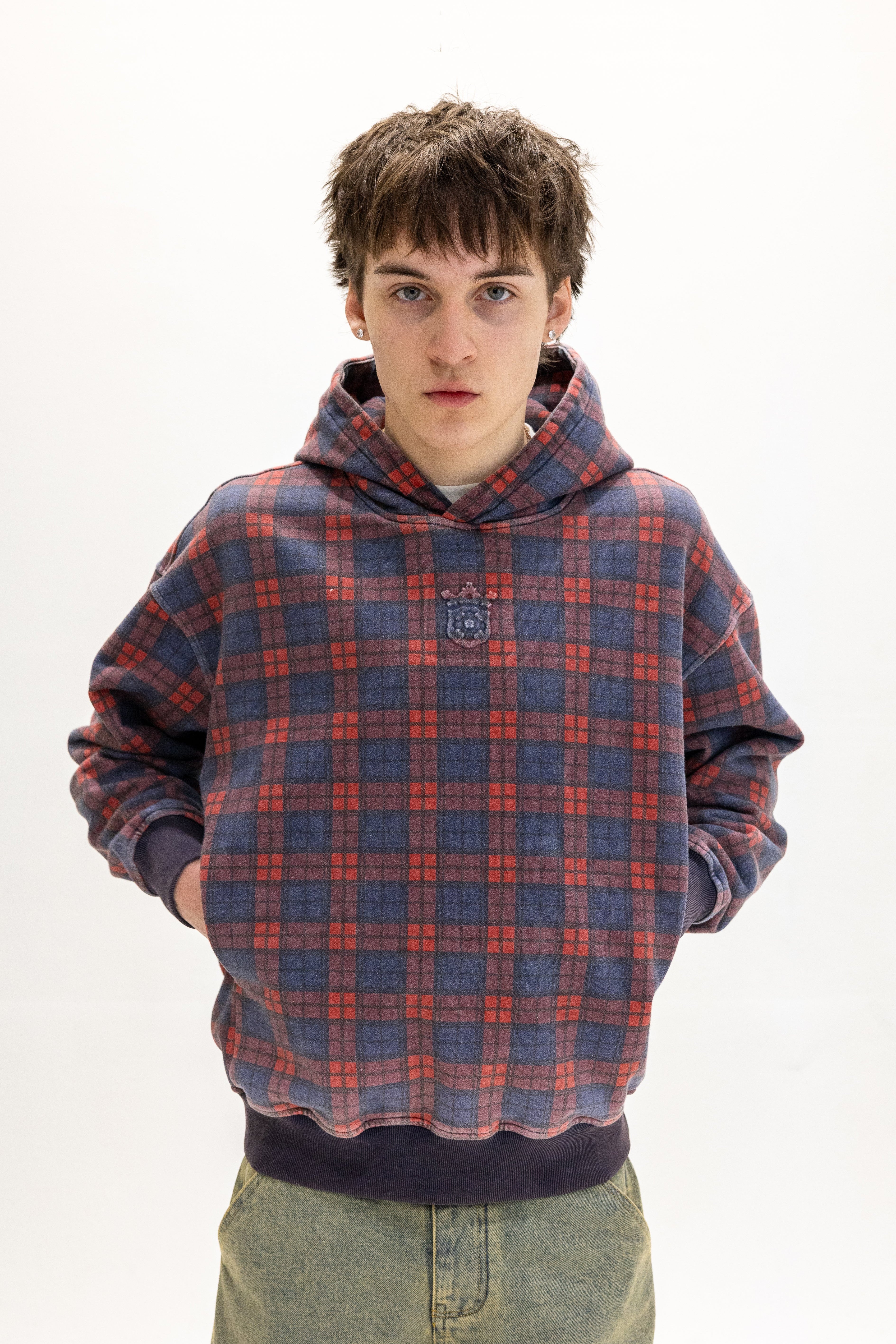 Tartan Hidden Pocket Hoodie V1