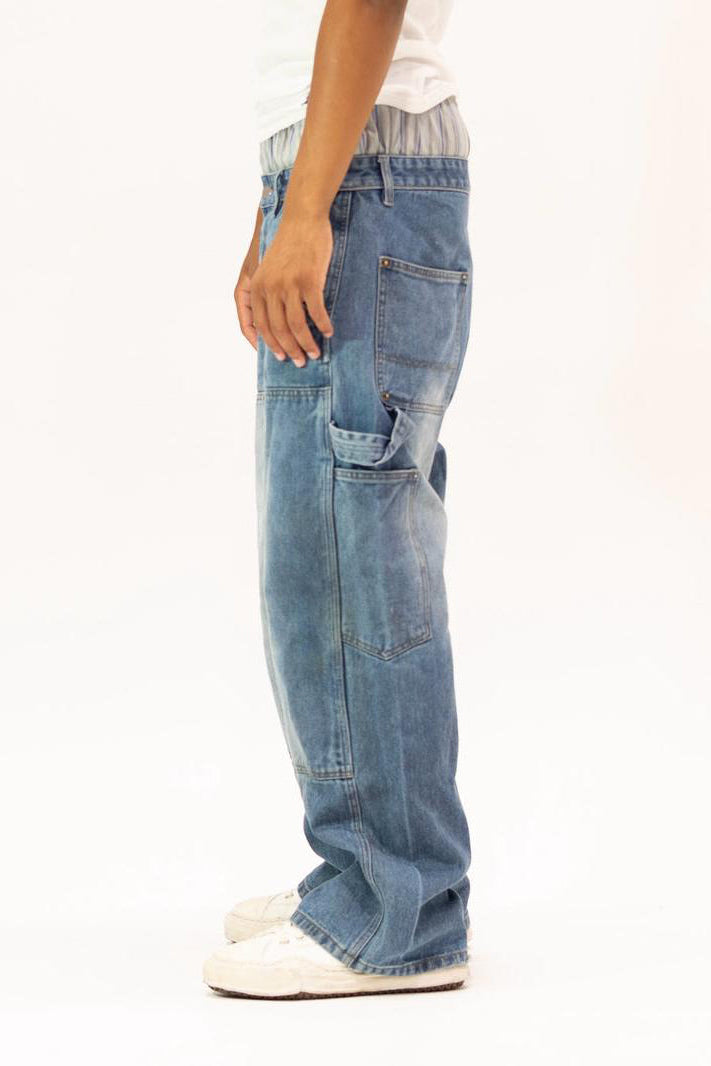 Washed Blue Boxerdenims