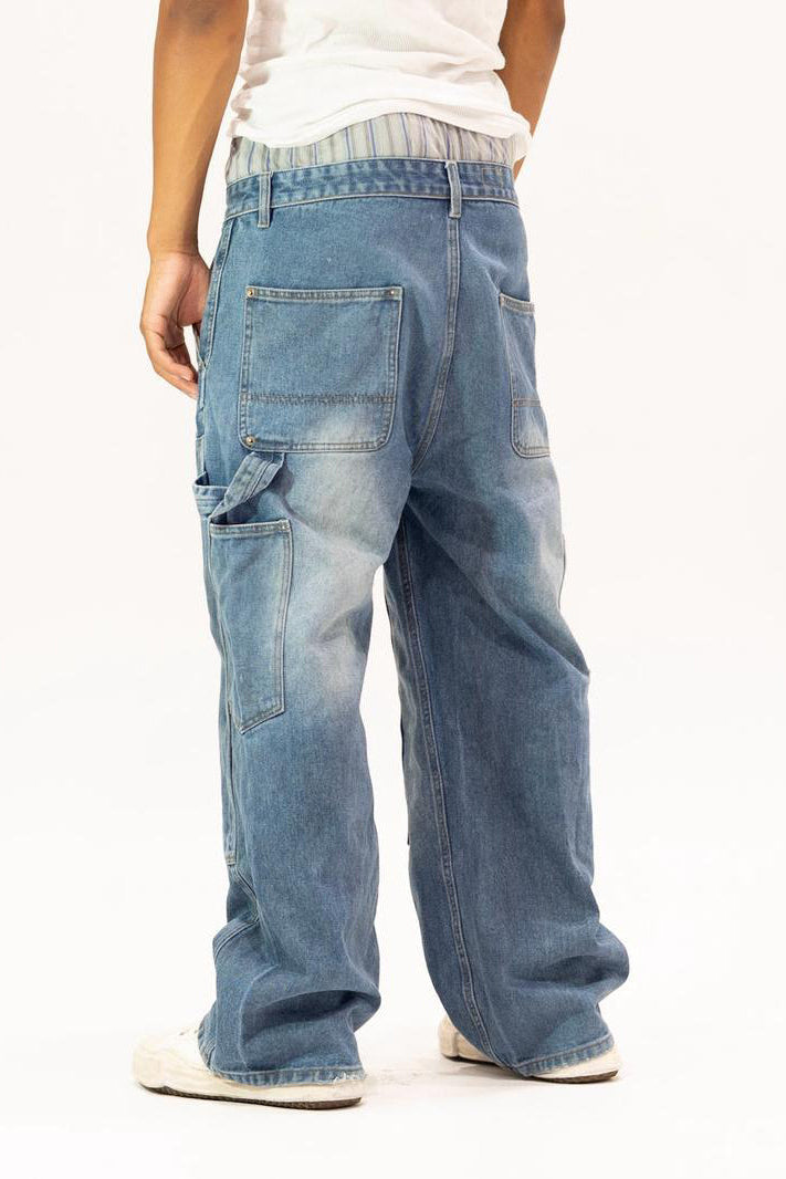 Washed Blue Boxerdenims