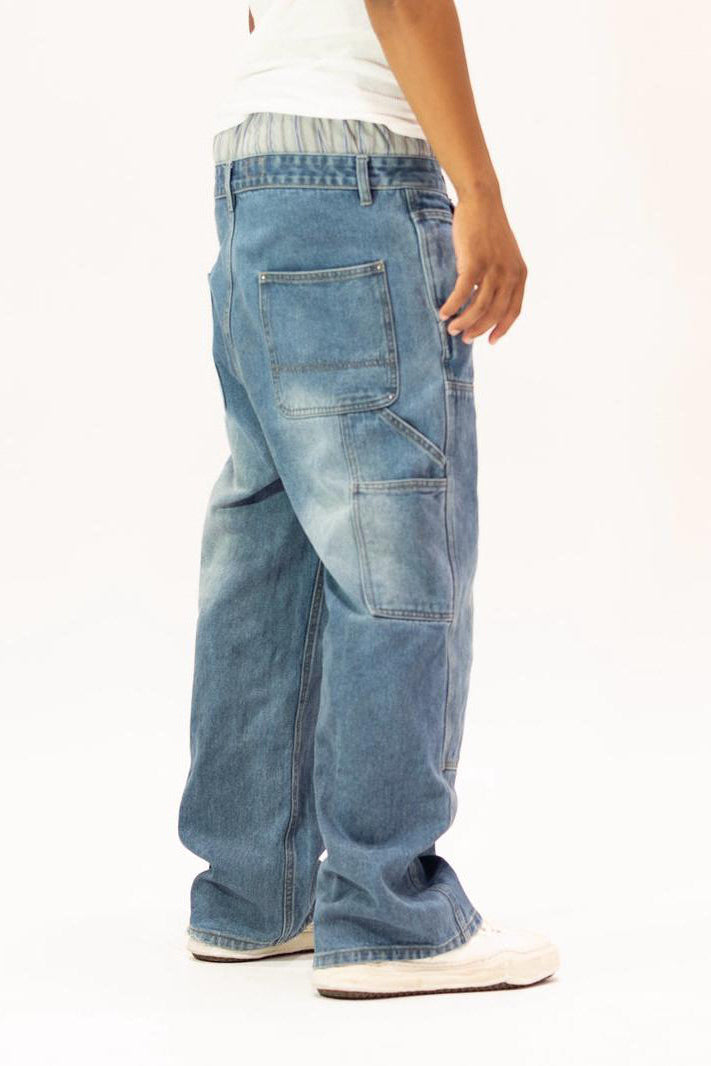 Washed Blue Boxerdenims